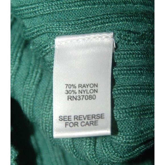 NWT Cato Est. 1946 Green Pullover Sweater Size XL Open Long Sleeve V-Neck Ribbed - Picture 11 of 12